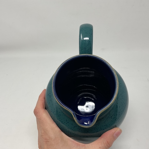 Denby Harlequin (retired) Stoneware 60 oz Blue Green Pitcher - Picture 7 of 11